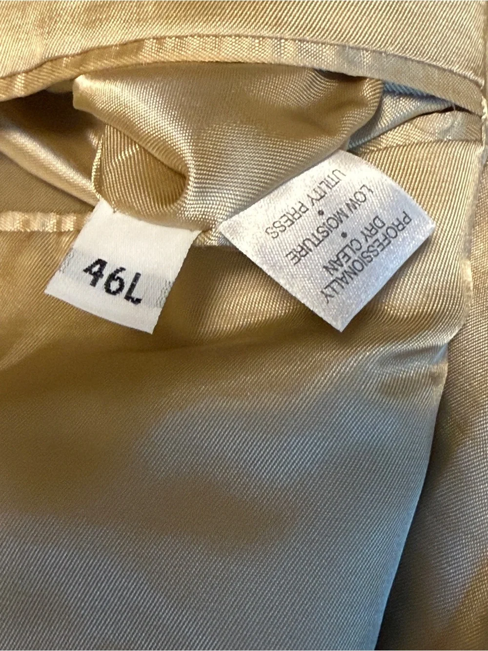 Hart Schaffner Marx 46L Houndstooth Blazer Tan Brown Made USA Dillard’s